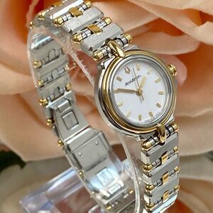 Vintage 1999 Bulova Accutron Swiss Made Two-Tone Stainless Steel Dress Watch